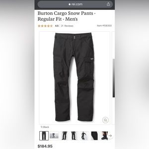 Burton Men’s Cargo Snowboarding Pants - Large, Tall